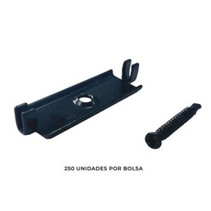 Clips Metálicos Negros Negro 304 Deck Bolsa x 250 unidades