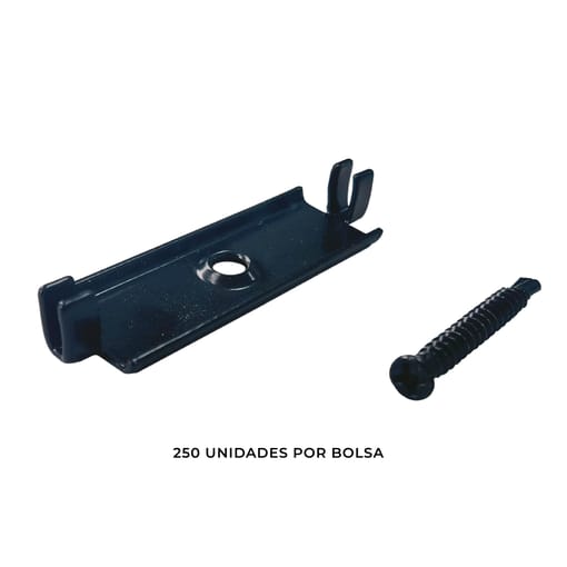 Clips Metálicos Negros Negro 304 Deck Bolsa x 250 unidades
