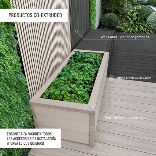 Deck Co-Extruded Dual Color G01 White Oak + G06 Silver Grey