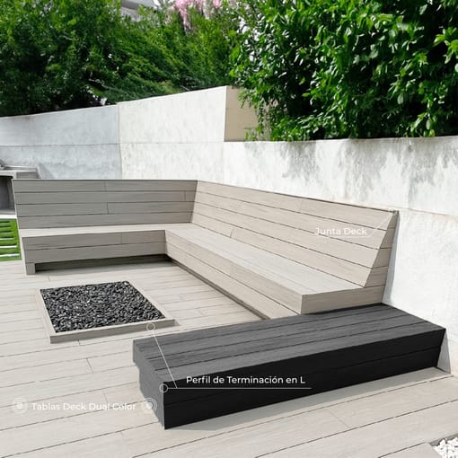 Deck Co-Extruded Dual Color G01 White Oak + G06 Silver Grey