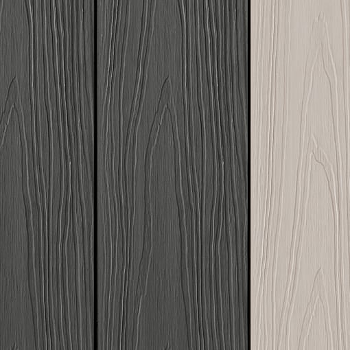 Deck Co-Extruded Dual Color G01 White Oak + G06 Silver Grey