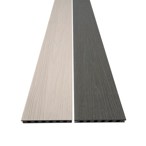 Deck Co-Extruded Dual Color G01 White Oak + G06 Silver Grey