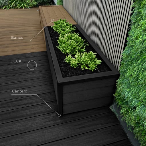 Deck Co-Extruded Dual Color G04 Teak + G07 Charcoal