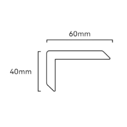 Perfil de Terminación en L Revestimiento Exterior Co-Extruded G10 Ipe