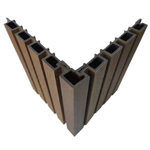 Perfil de Terminación Corner Revestimiento Exterior Co-Extruded G04 Teak