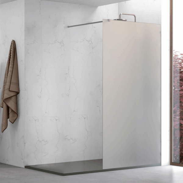 Mampara de Baño Fija Esmerilada 1001-2 80cm