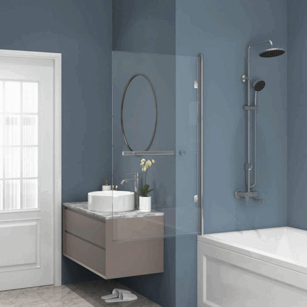 Mampara de Baño RebatibleTransparente Rectangular BS4003 80cm