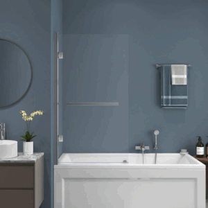 Mampara de Baño RebatibleTransparente Rectangular BS4003 80cm