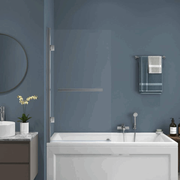 Mampara de Baño RebatibleTransparente Rectangular BS4003 80cm