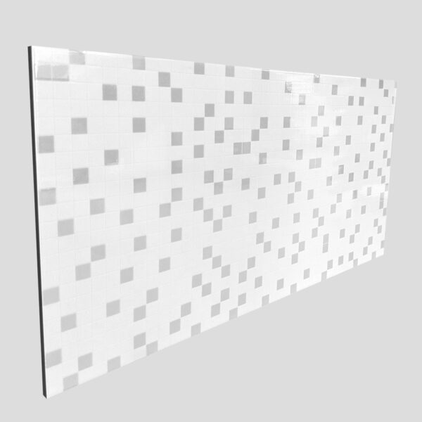 Revestimiento Cerámica Pixel Blanco y Gris RC 30cm x 60cm