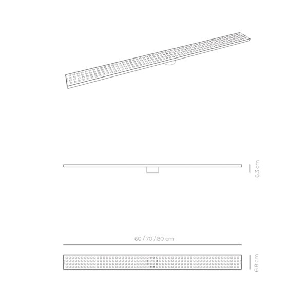 Rejilla Lineal Moderna 6,8cm x 70cm G-T070FX
