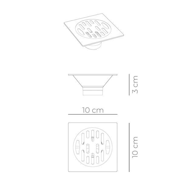 Rejilla Cuadrada Clásica 10cm x 10cm A-1130F