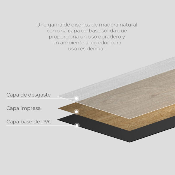 Piso Vinílico JY061 0,5mm en Rollo 60 m2