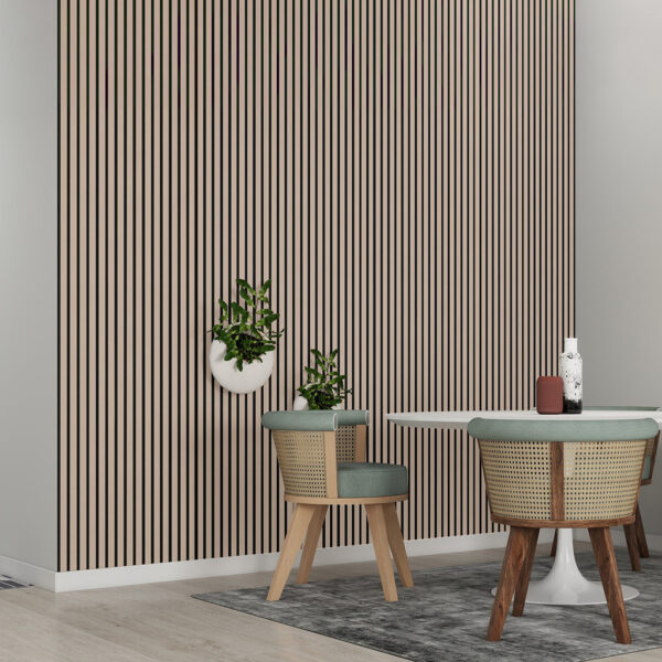 Revestimiento de Pared Interior Acústico Fresno