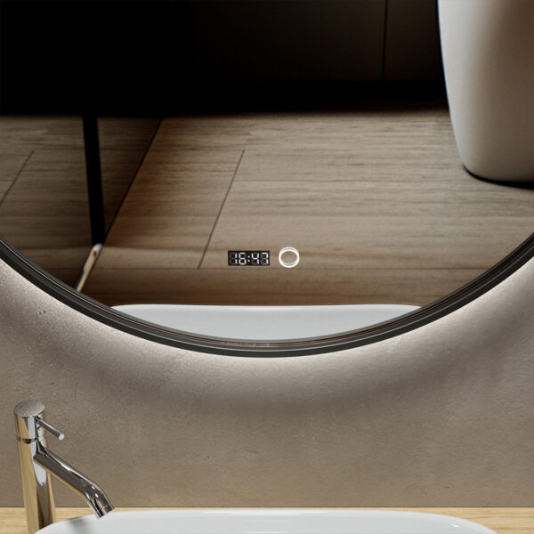 Espejo Led con Reloj HKM 2001 800mm x 800mm