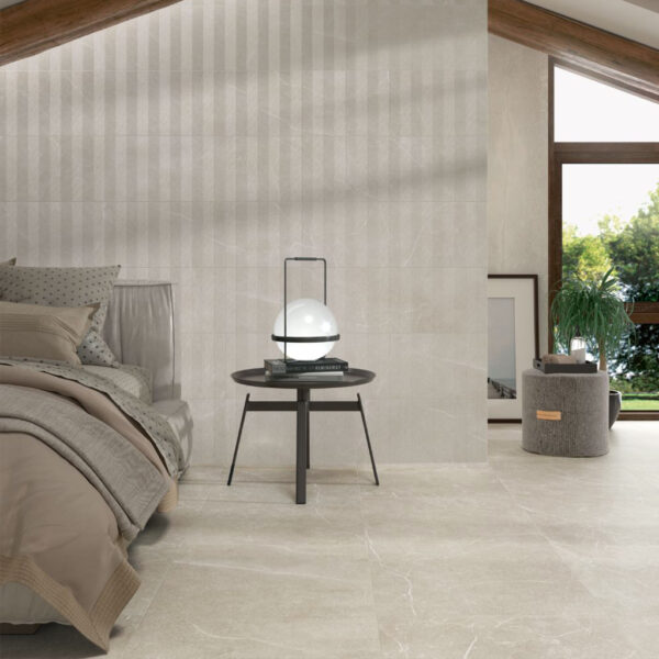 Piso Vinílico SPC Click Marfil SP030 5mm con manta