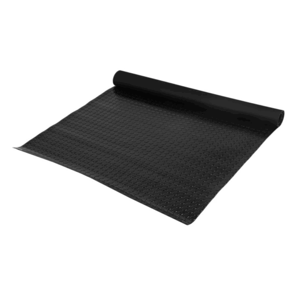 Piso de Goma Moneda Negro 3mm en Rollo 10 m2