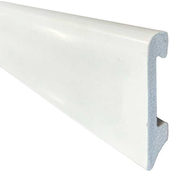 Varilla Zócalo Resistente al Agua Top Round Blanco Polar 14mm x 75mm x 2400mm