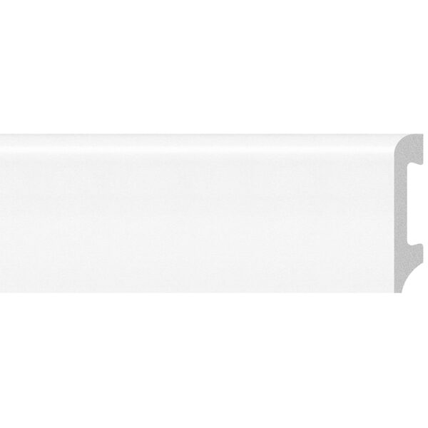 Varilla Zócalo Resistente al Agua Top Round Blanco Polar 14mm x 75mm x 2400mm