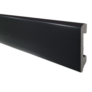 Varilla Zócalo Resistente al Agua Top Round Negro Azabache 14mm x 75mm x 2400mm