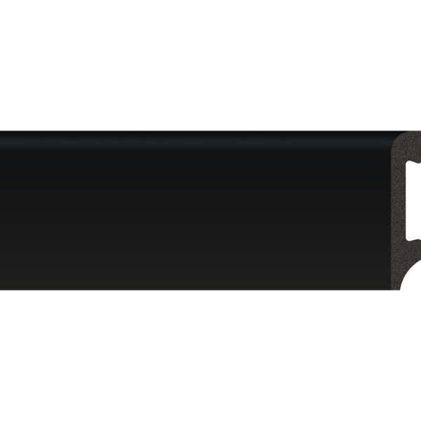 Varilla Zócalo Resistente al Agua Top Round Negro Azabache 14mm x 75mm x 2400mm