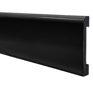 Varilla Zócalo Resistente al Agua Top Round Negro Azabache 15mm x 100mm x 2400mm