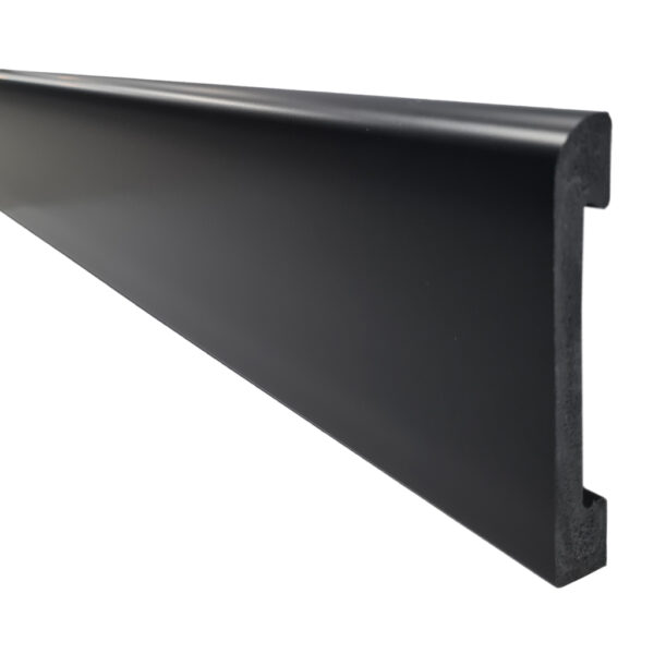 Varilla Zócalo Resistente al Agua Top Round Negro Azabache 15mm x 100mm x 2400mm