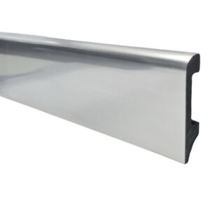 Varilla Zócalo Resistente al Agua Top Round Plata Pura 14mm x 75mm x 2400mm