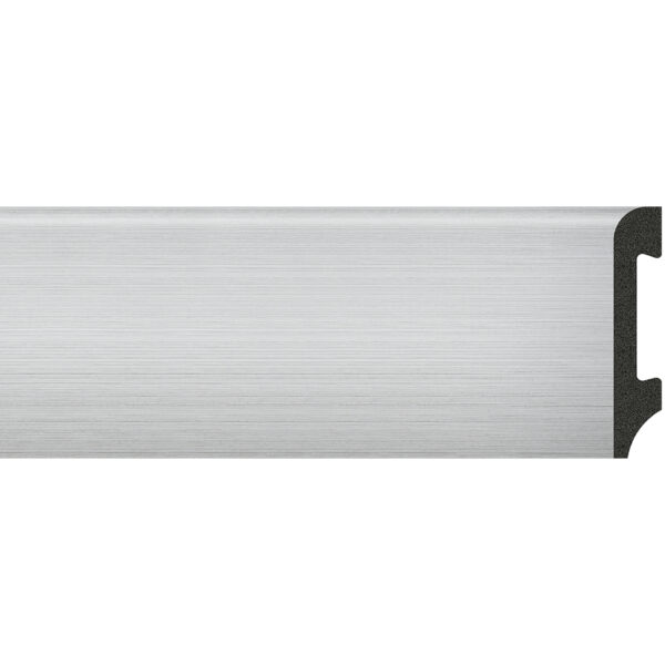 Varilla Zócalo Resistente al Agua Top Round Plata Pura 14mm x 75mm x 2400mm