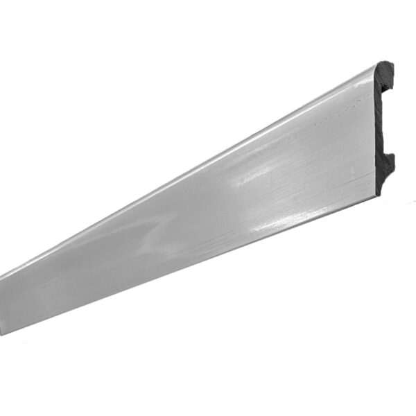 Varilla Zócalo Resistente al Agua Top Round Plata Pura 14mm x 75mm x 2400mm