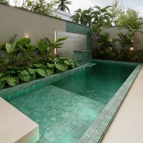Revestimiento Pileta Piedra Green Bali 10cm x 10cm (Caja 1,00m2)