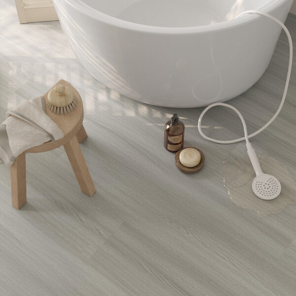 Piso Vinílico SPC Click Roble Kurk 5mm con manta