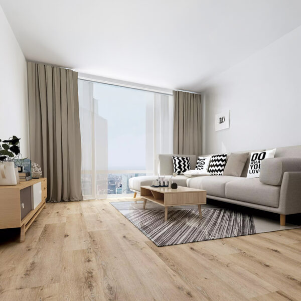 Piso Vinílico SPC Click Roble Millenium SP002 5mm con manta