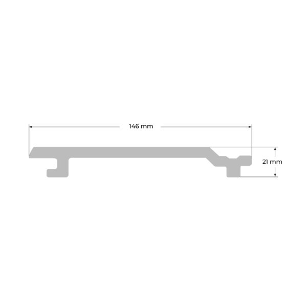 Siding Exterior Co-Extruded G01 White Oak stretch x 4 unidades