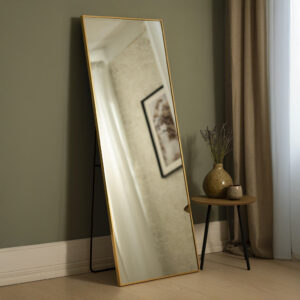 Espejo Rectangular con soporte 13X610X1755mmmm Gold