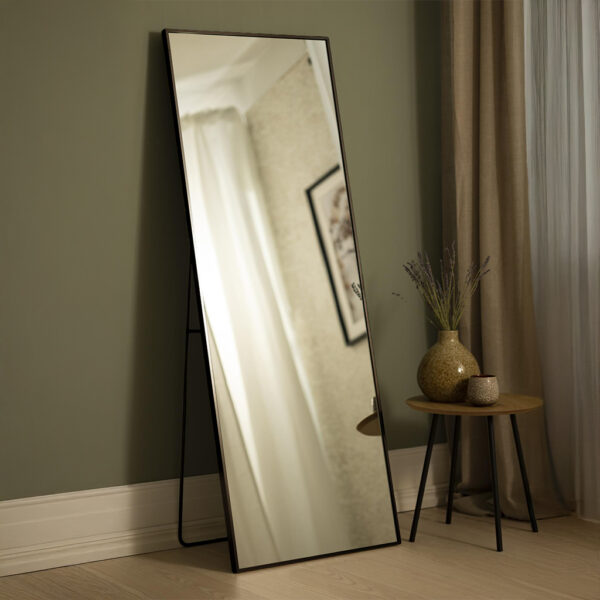 Espejo Rectangular con soporte 13X610X1755mm Negro