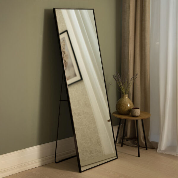 Espejo Rectangular con soporte 13X610X1755mm Negro
