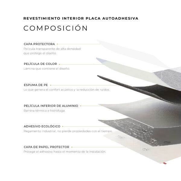 Placa autoadhesiva 6200 Jura Grey